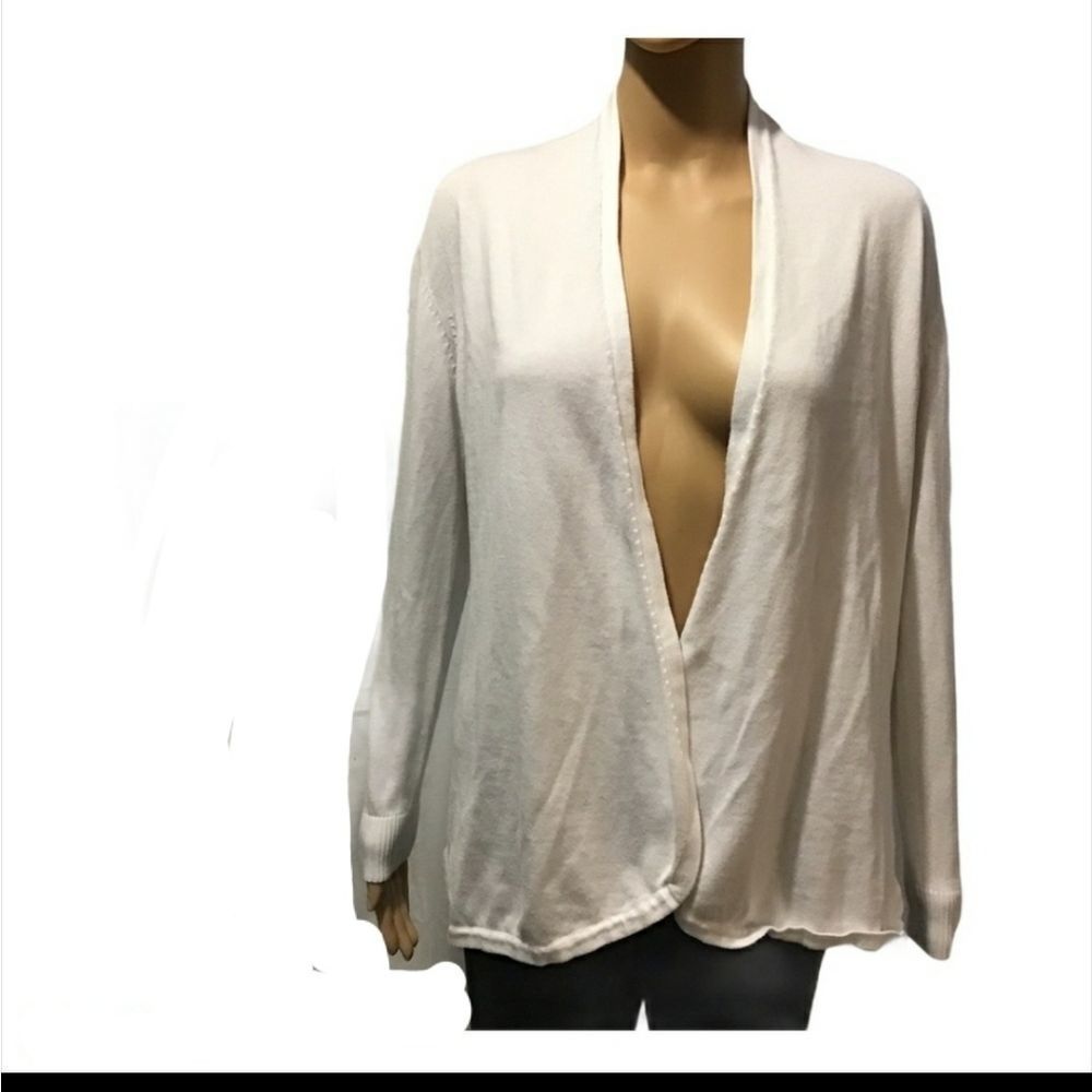 Repeat Sweater Cardigan White Size Small